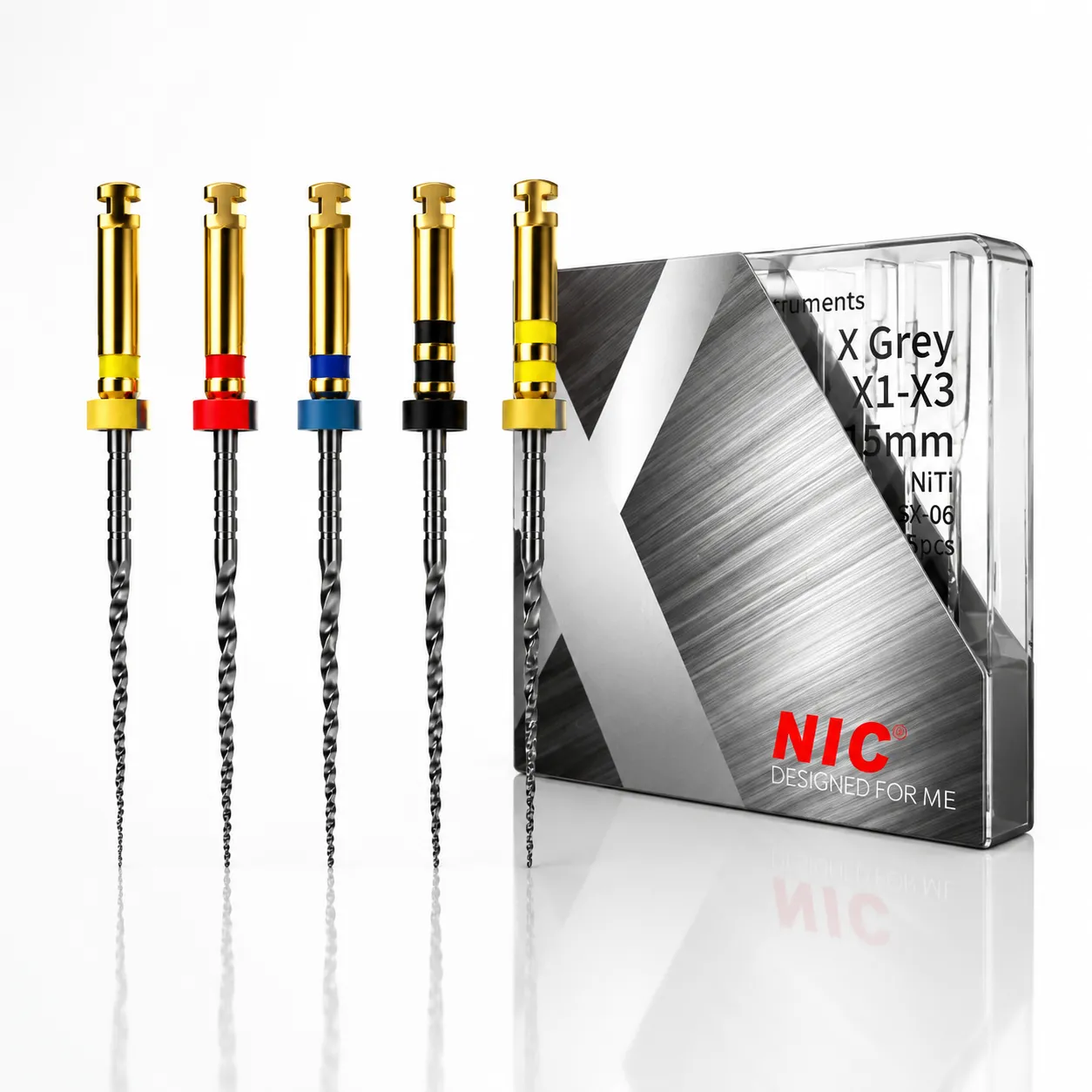 فایل روتاری NIC مدل X-Grey (پروتیپر کربن بلک)