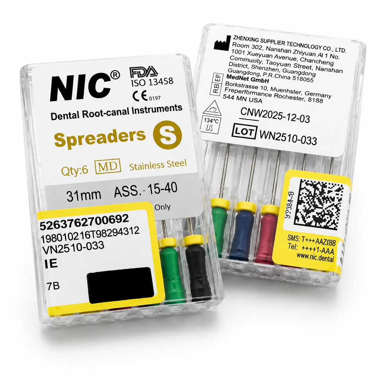 اسپریدر NIC S اندودانتیکس 6 عددی استیل ضدزنگ