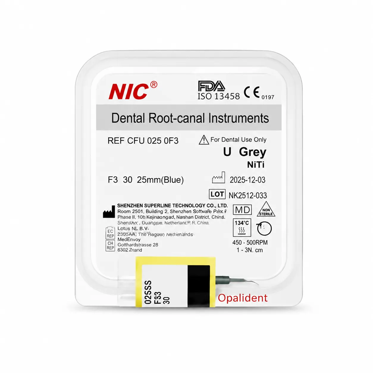 فایل روتاری اندو NIC U Grey NiTi